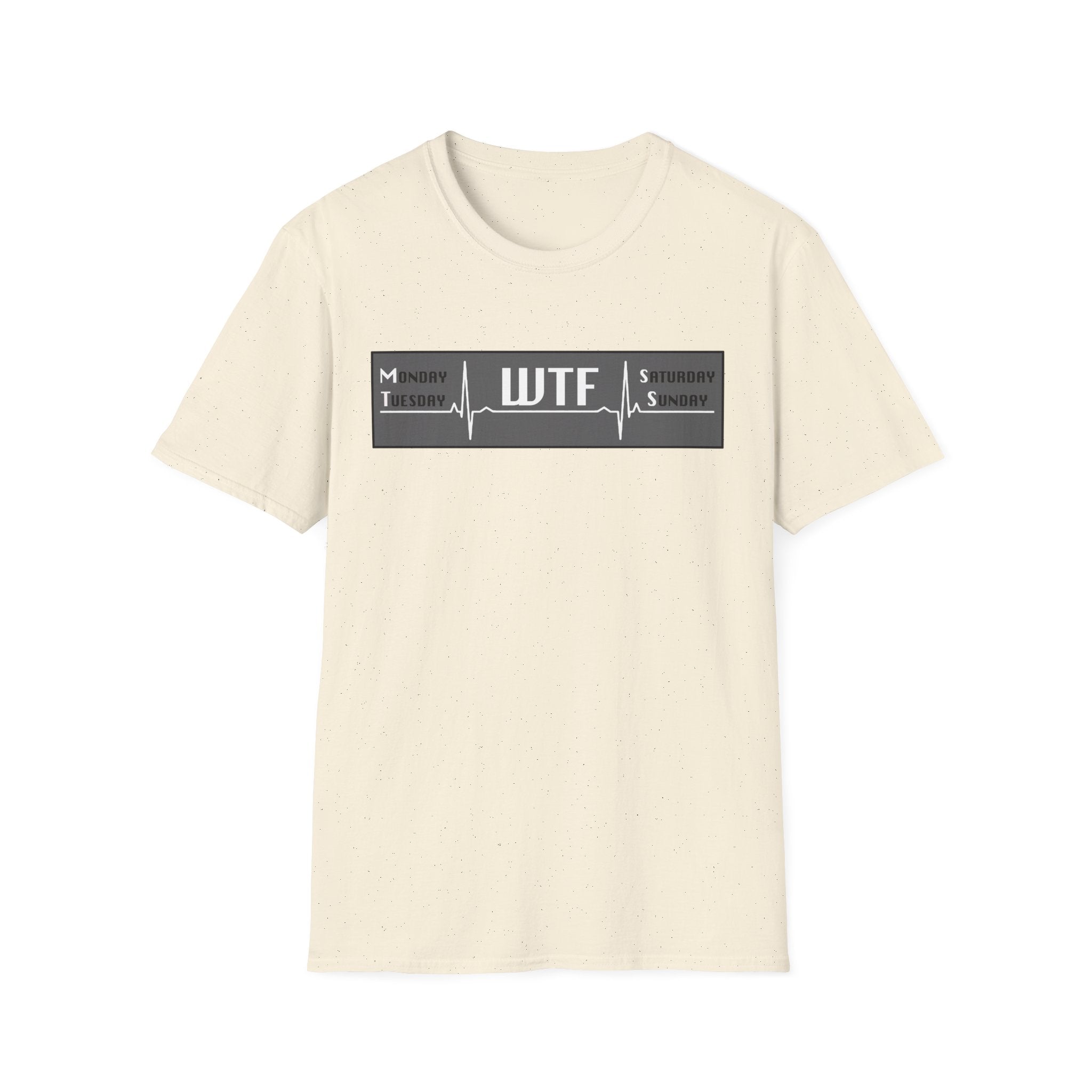 T-Shirt — WTF Weekday Pulse Graphic Tee (Monday–Sunday)