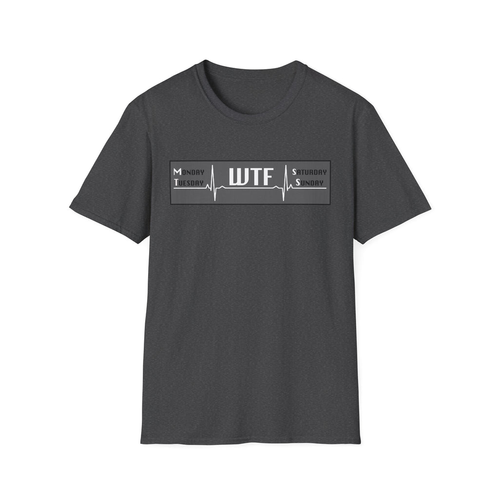 T-Shirt — WTF Weekday Pulse Graphic Tee (Monday–Sunday)