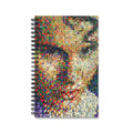 Abstract Mosaic Face Spiral Journal — Colorful Geometric Art Notebook