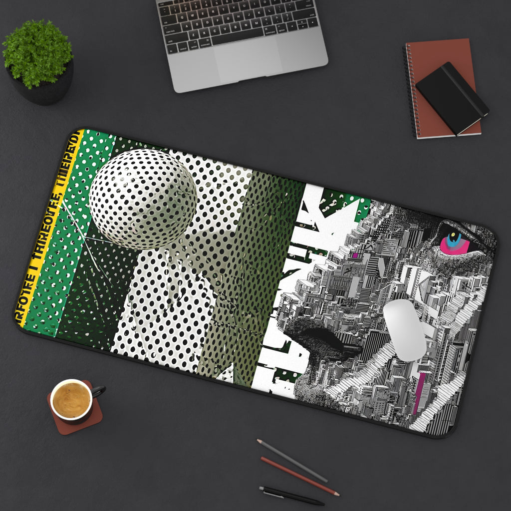 Abstract Lion Desk Mat — Modern Pop Art Gaming Mouse Pad
