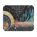 Abstract Mosaic Mouse Pad — Colorful Feathered Tile Art Desk Mat