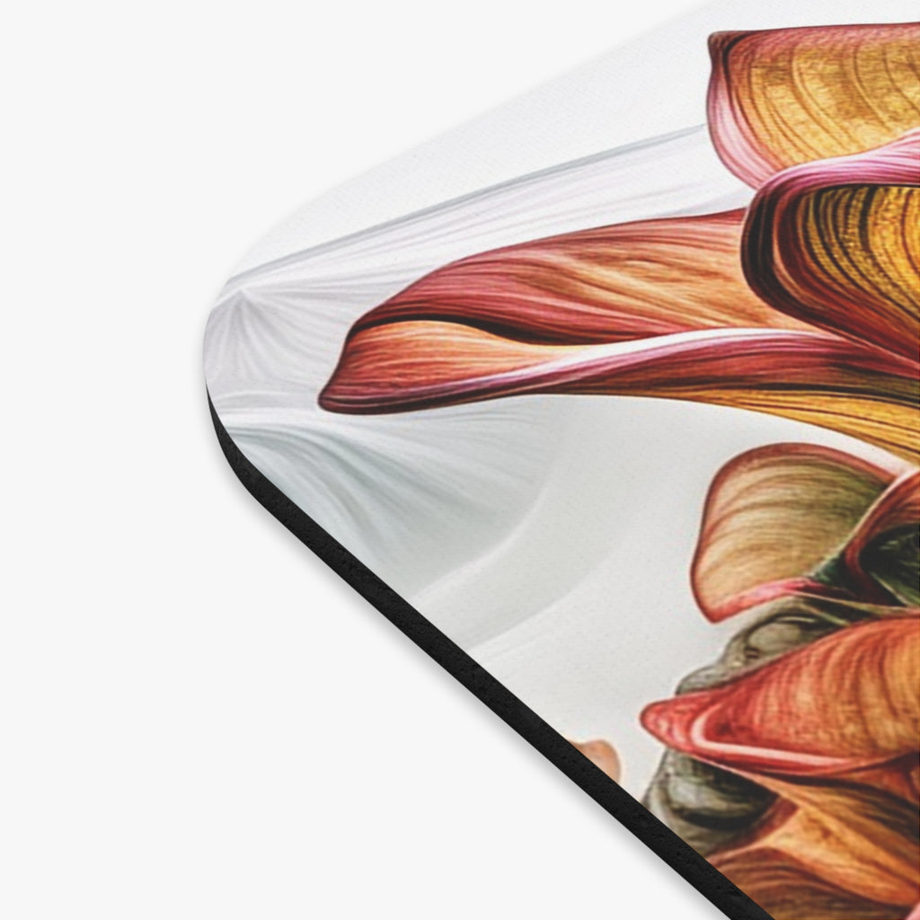 Floral Calla Meadow Mouse Pad — Botanical Desk Mat with Vintage Garden Vibe