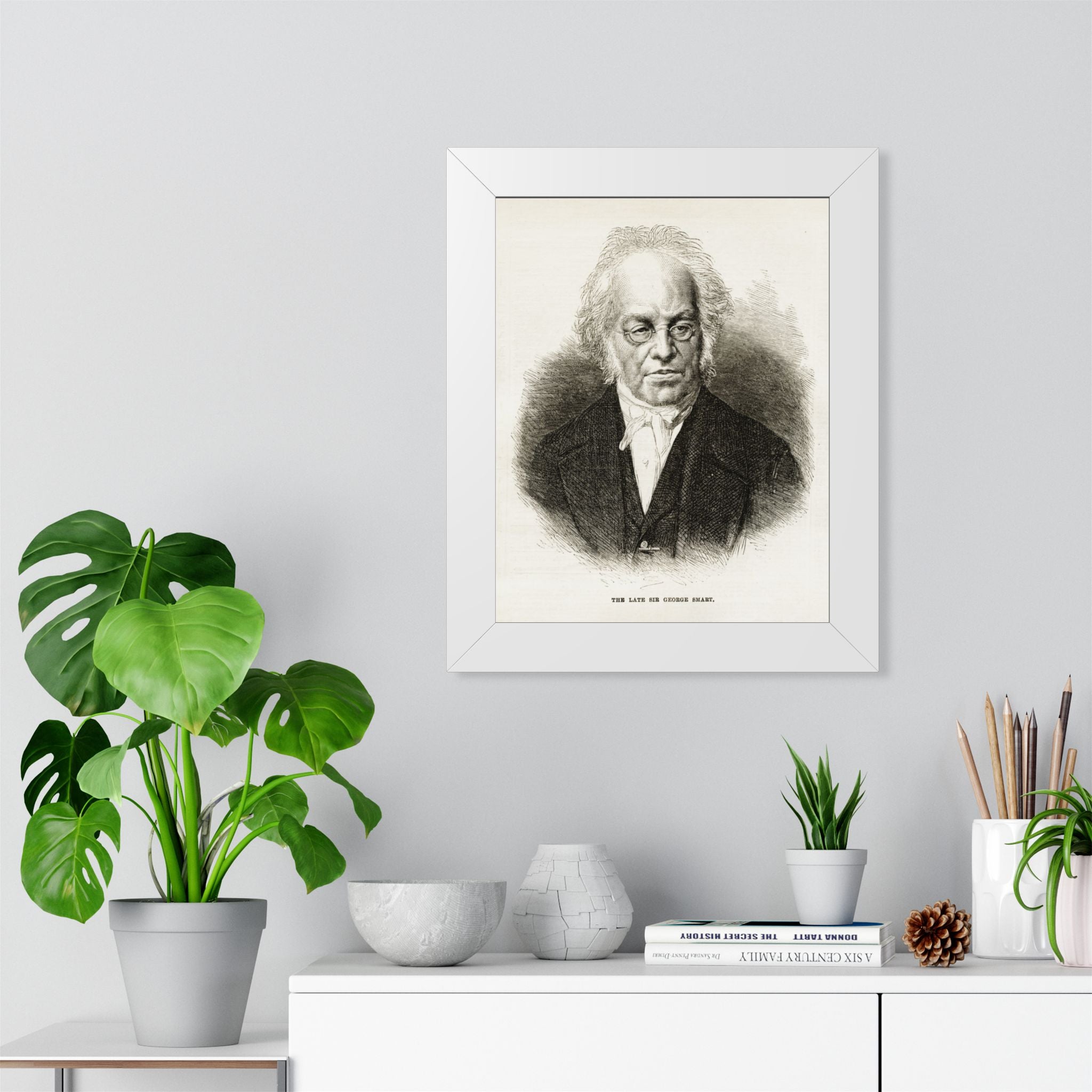 Framed Poster — Vintage Engraved Portrait Wall Art