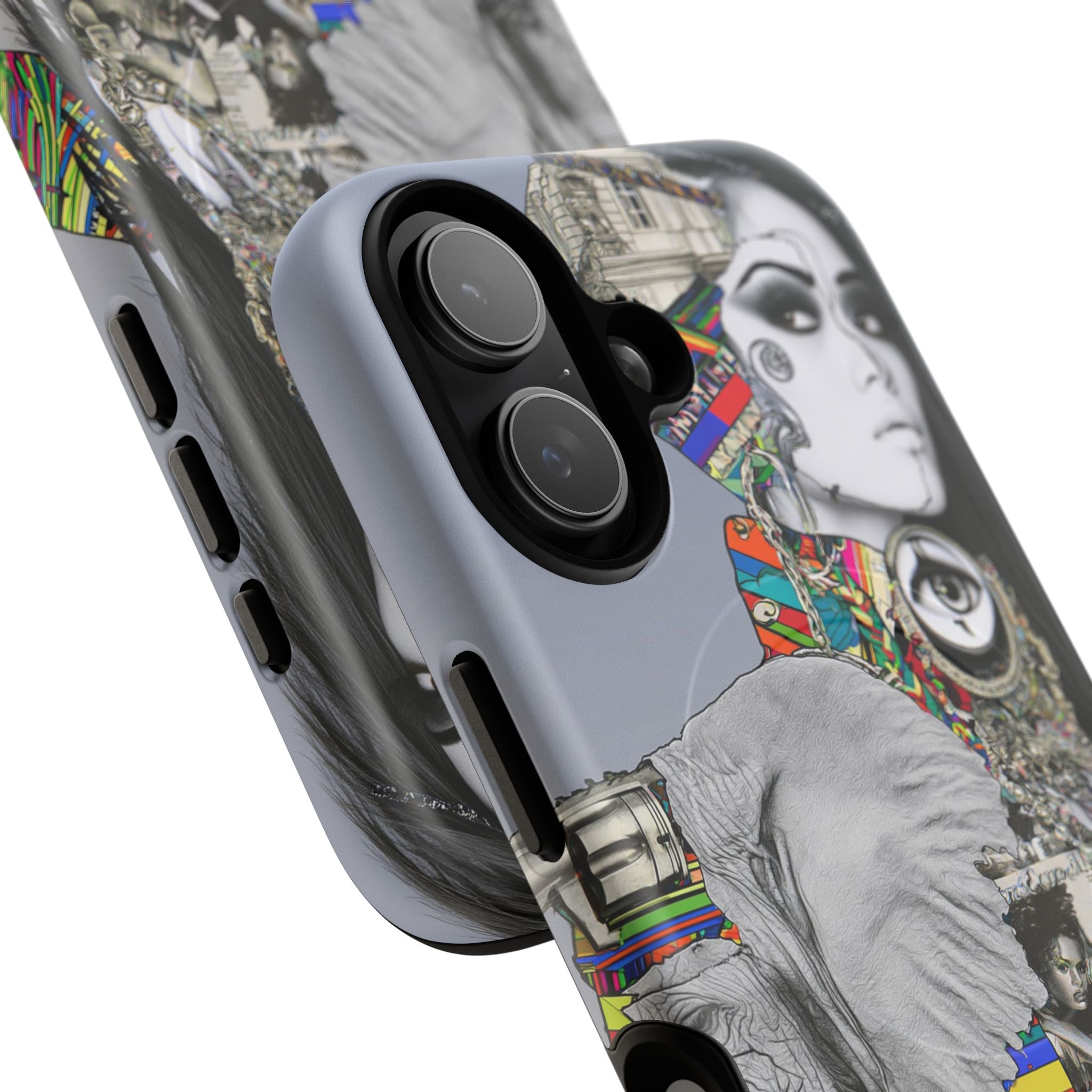 Artistic Elephant Collage Phone Case — Tough Magnetic Protective Cover