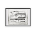Antique Rifle Patent Poster — Framed Vintage Firearm Print