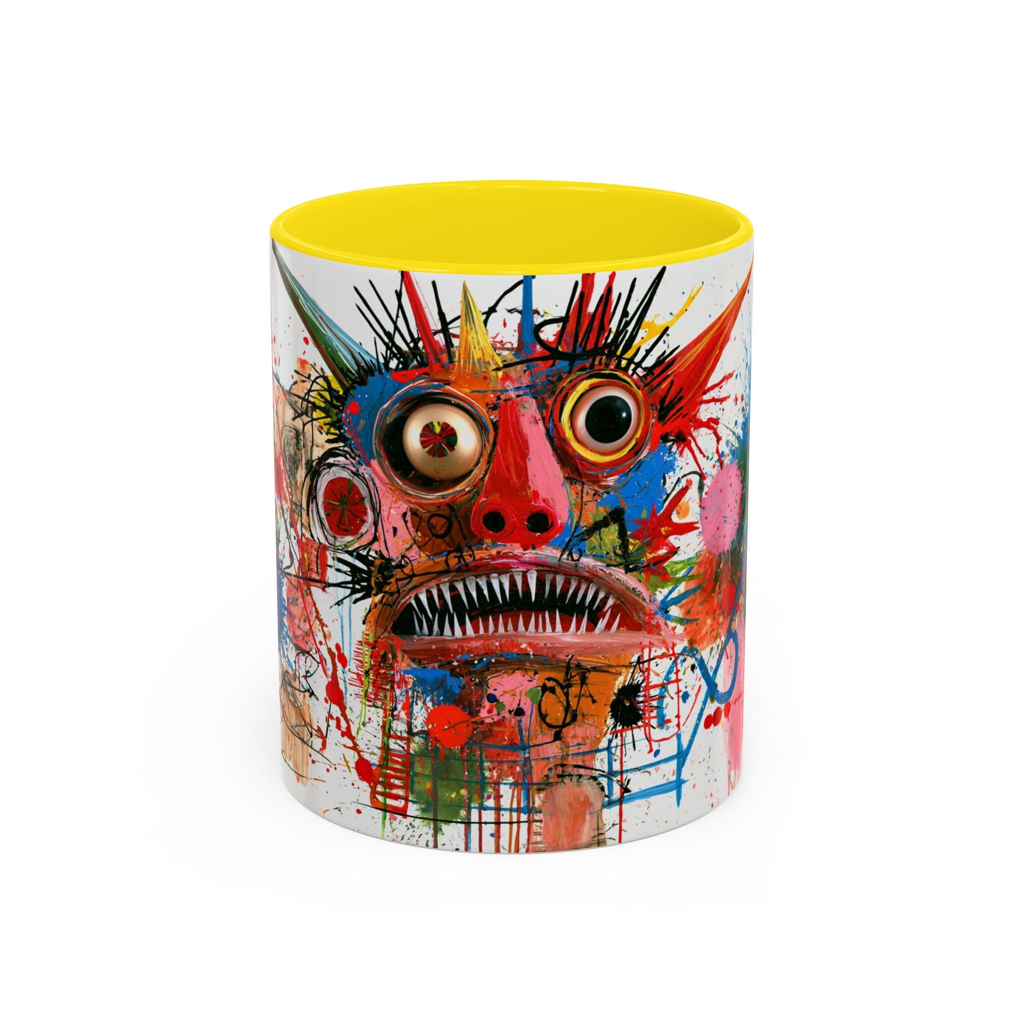 Colorful Abstract Monster Coffee Mug — Vibrant Art Accent Mug (11/15 oz)