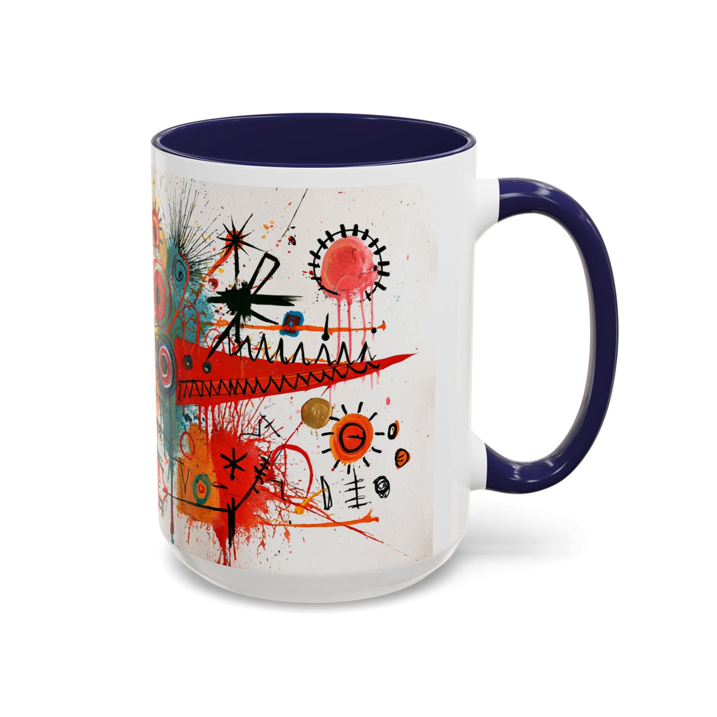 Abstract Monster Art Coffee Mug — Colorful Graffiti-Style Accent Mug (11/15oz)