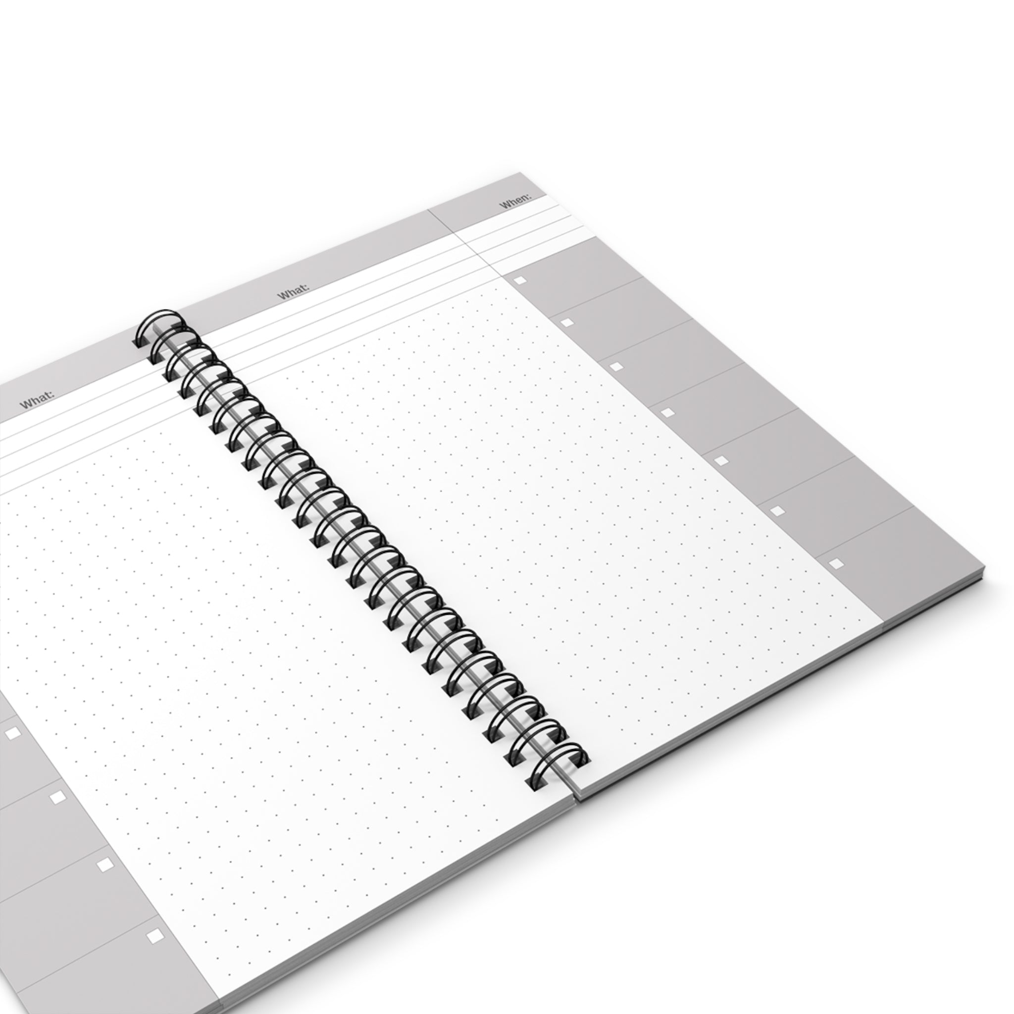 Spiral Notebook — Psychedelic Letter Swirl Spiral Journal