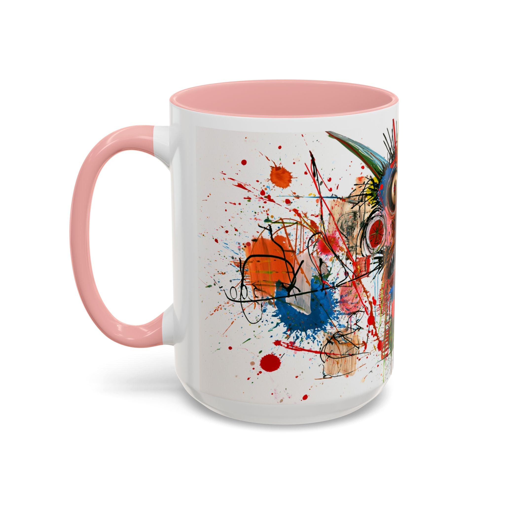 Colorful Abstract Monster Coffee Mug — Vibrant Art Accent Mug (11/15 oz)