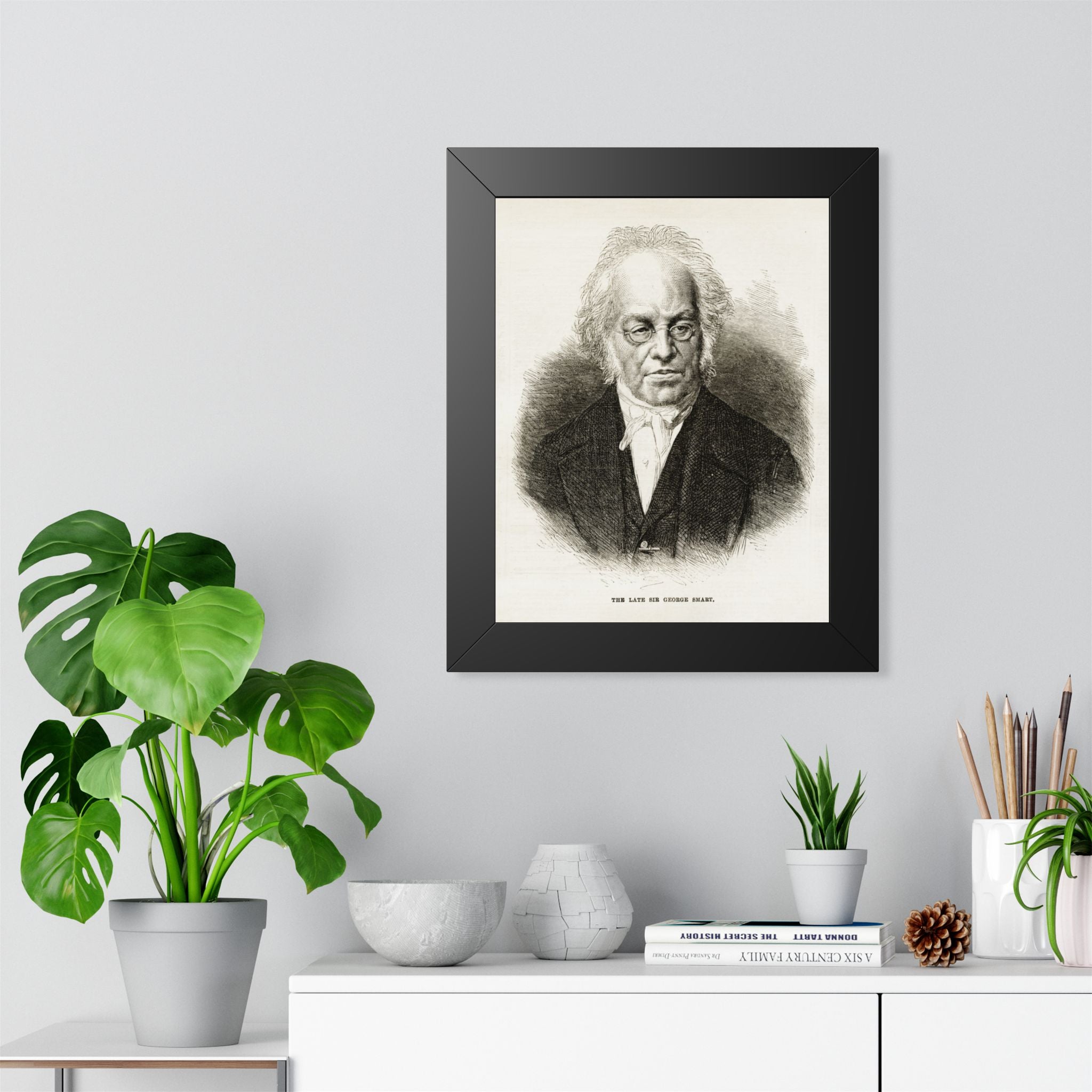 Framed Poster — Vintage Engraved Portrait Wall Art