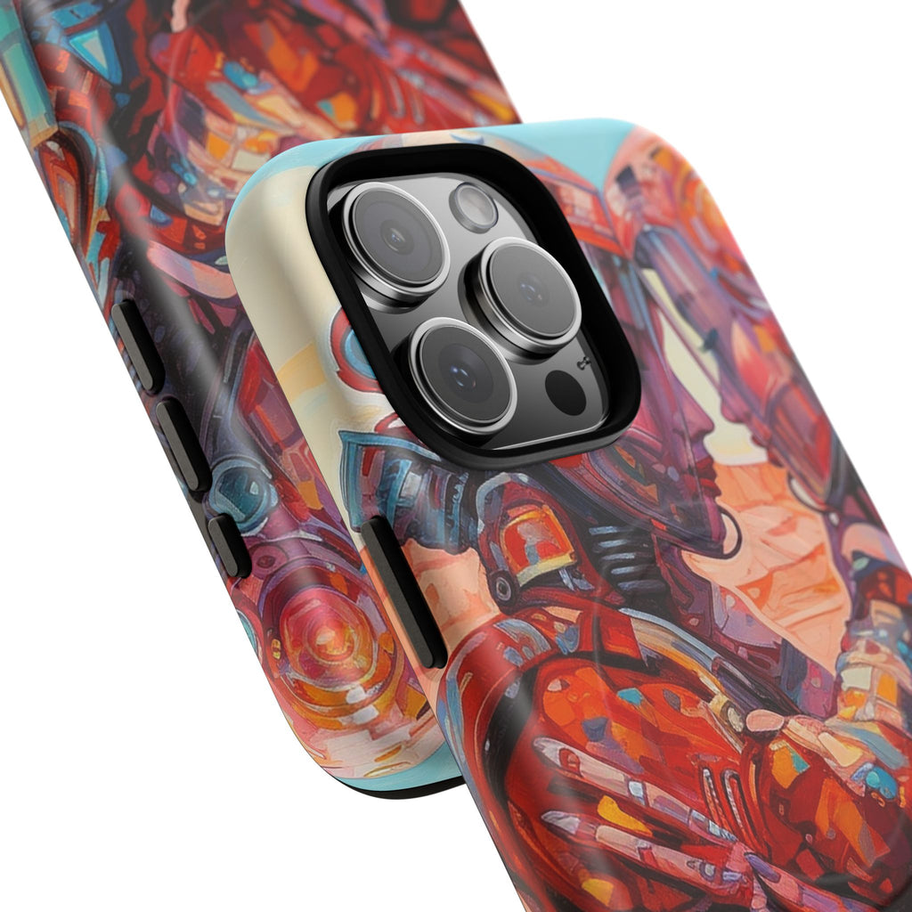 Phone Case — Colorful Futuristic Astronauts Magnetic Tough Case
