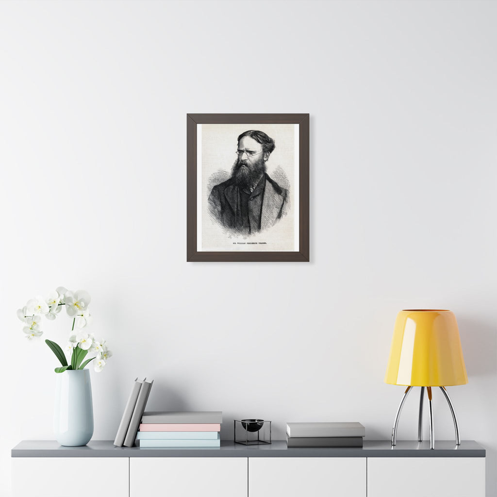 Framed Poster — Vintage 19th-Century Engraved Portrait Print