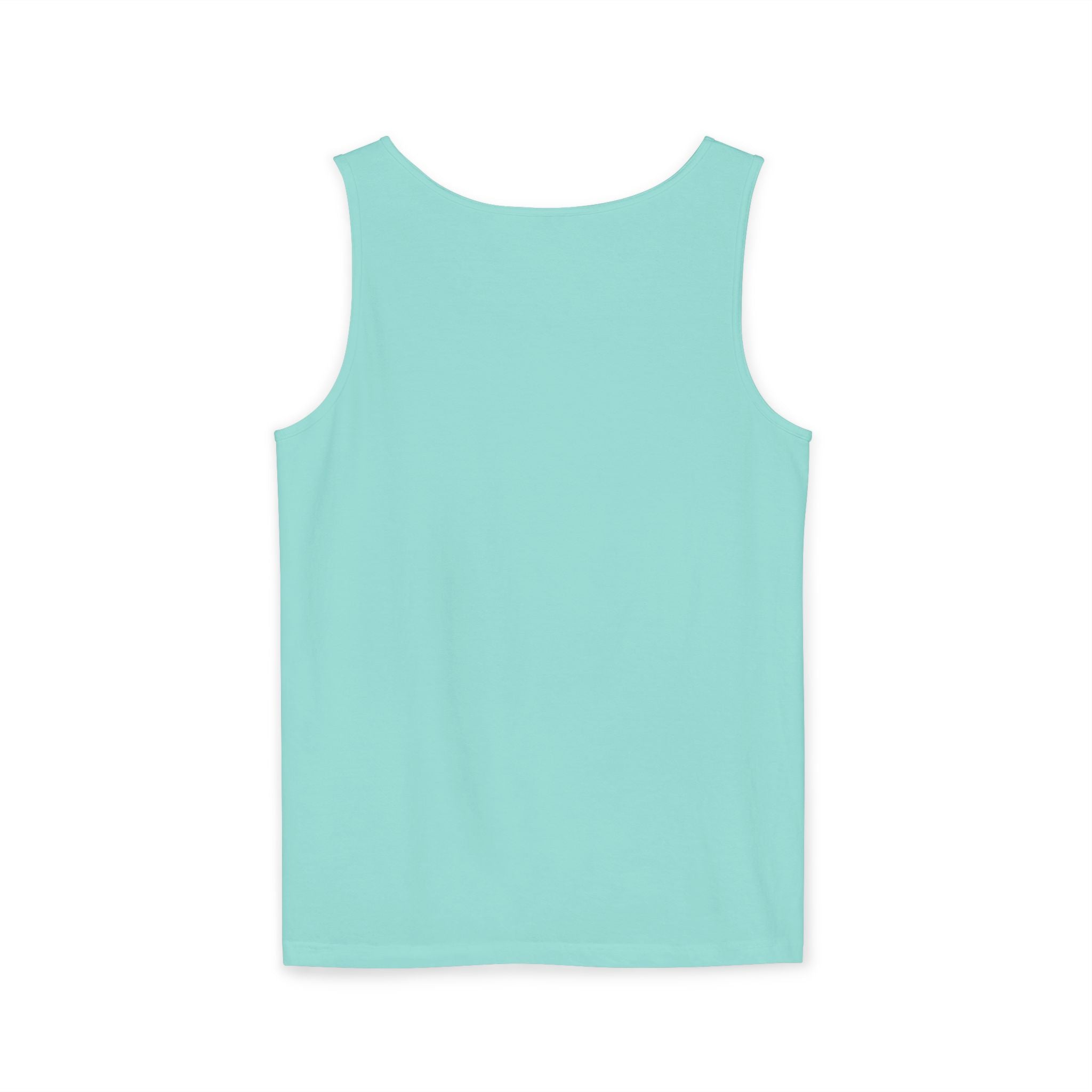 Spiral Text Art Tank Top — Monochrome Optical Typography Tee