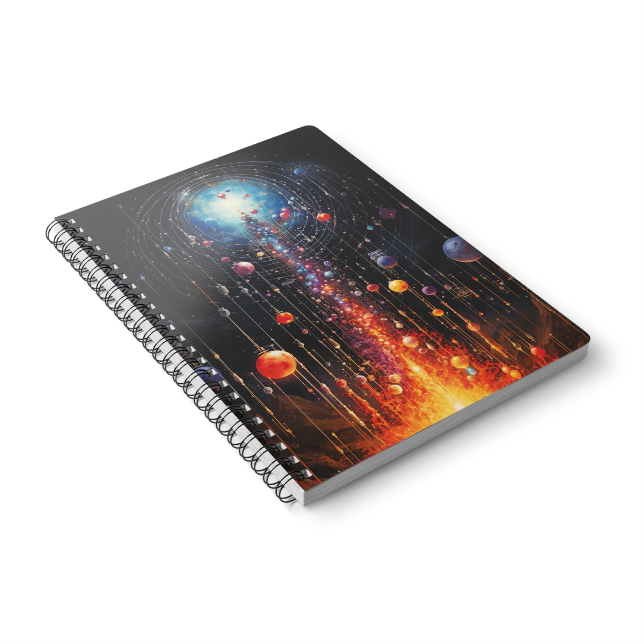Cosmic Ascension A5 Wirobound Notebook — Space Art Journal