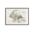 Map of QUEBEC. Vintage City Map Poster with Wooden Frame — Antique Style Wall Art