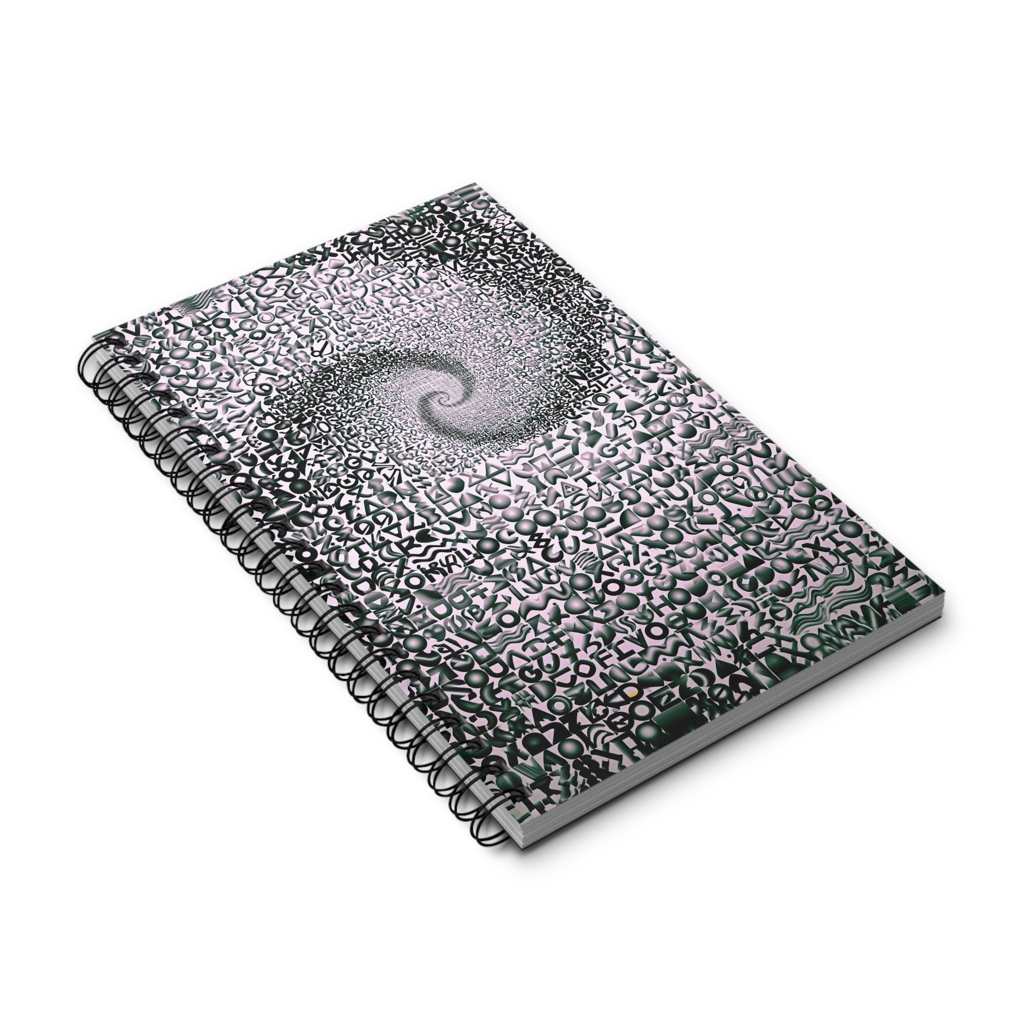 Spiral Notebook — Psychedelic Letter Swirl Spiral Journal