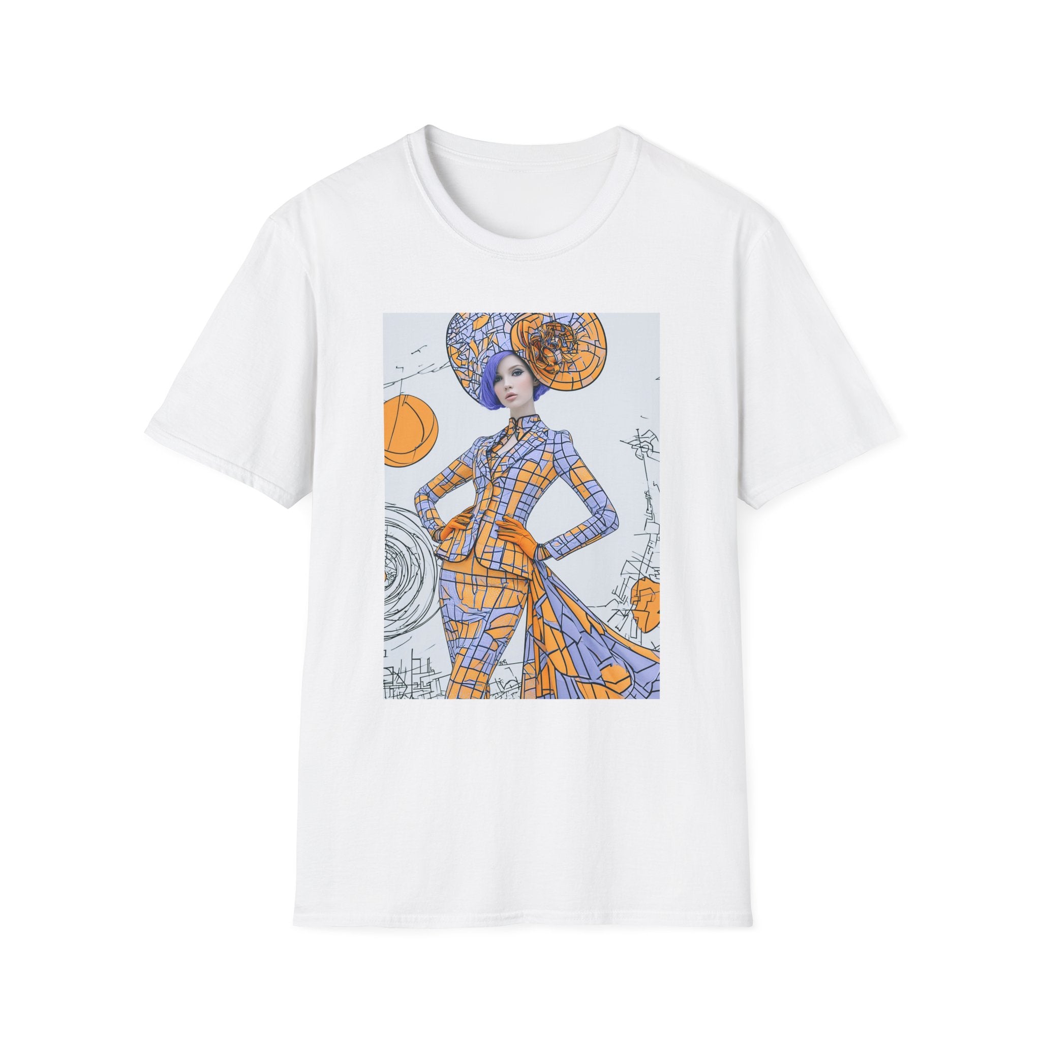 Art Nouveau Pumpkin Fashion T‑Shirt — Stylish Halloween Costume Tee