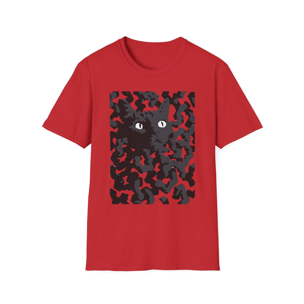 Black Cat Camouflage Graphic T‑Shirt