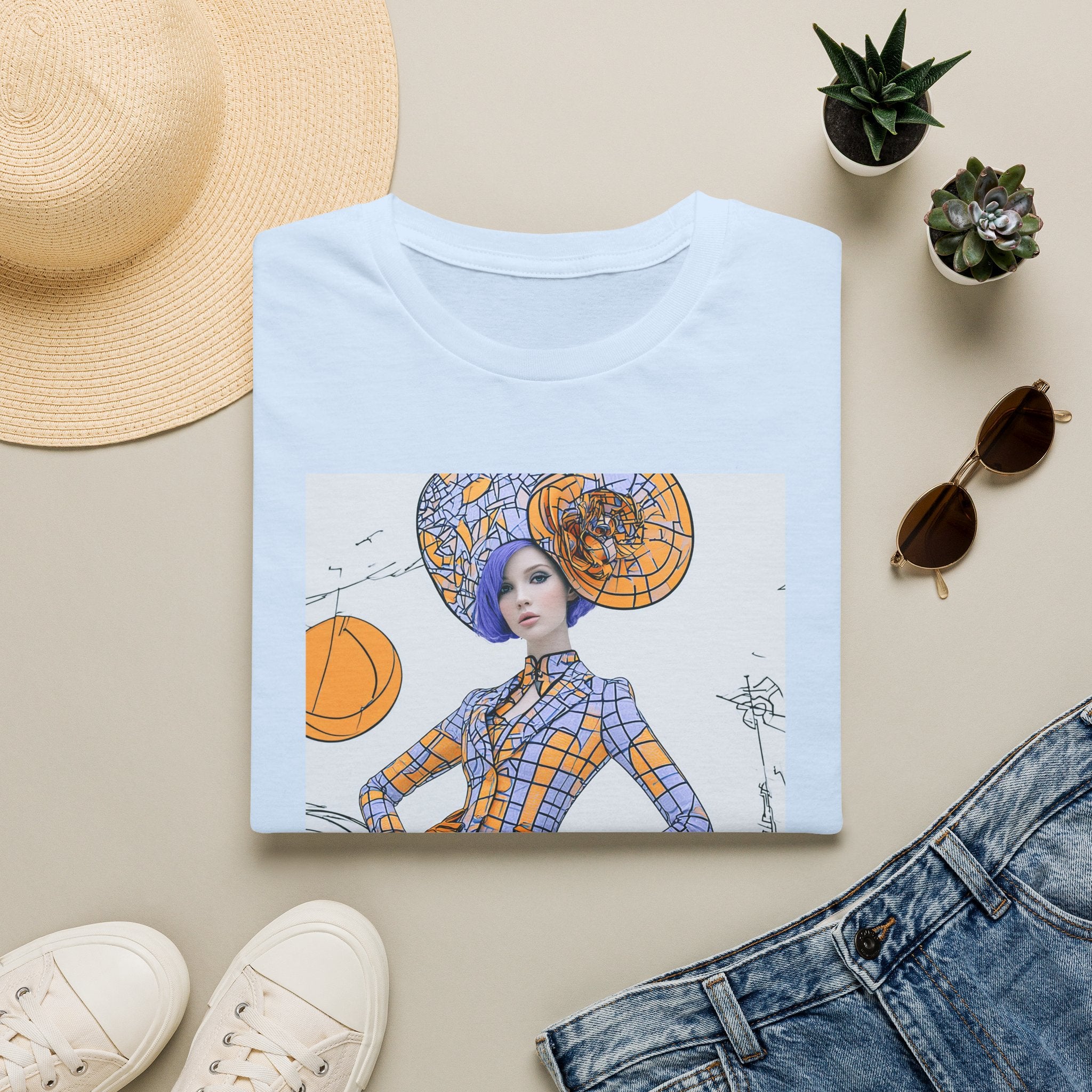 Art Nouveau Pumpkin Fashion T‑Shirt — Stylish Halloween Costume Tee