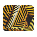 Geometric Yellow Black Stripe Mouse Pad