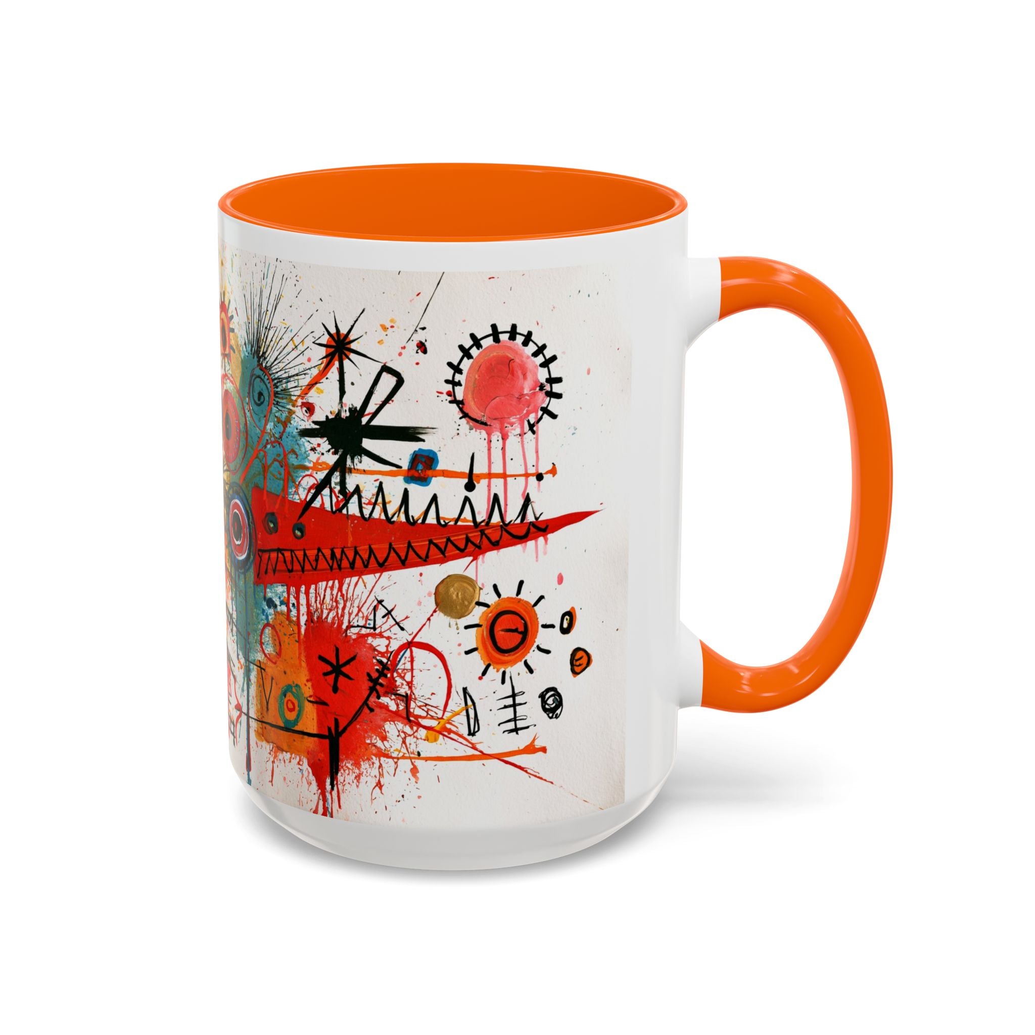 Abstract Monster Art Coffee Mug — Colorful Graffiti-Style Accent Mug (11/15oz)