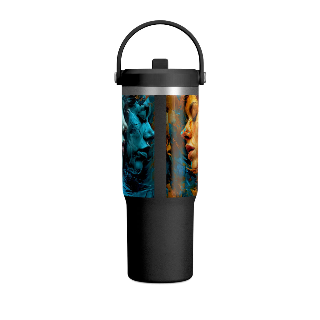 Artistic Portrait 32oz Nomad Tumbler – Double Exposure Face Travel Mug