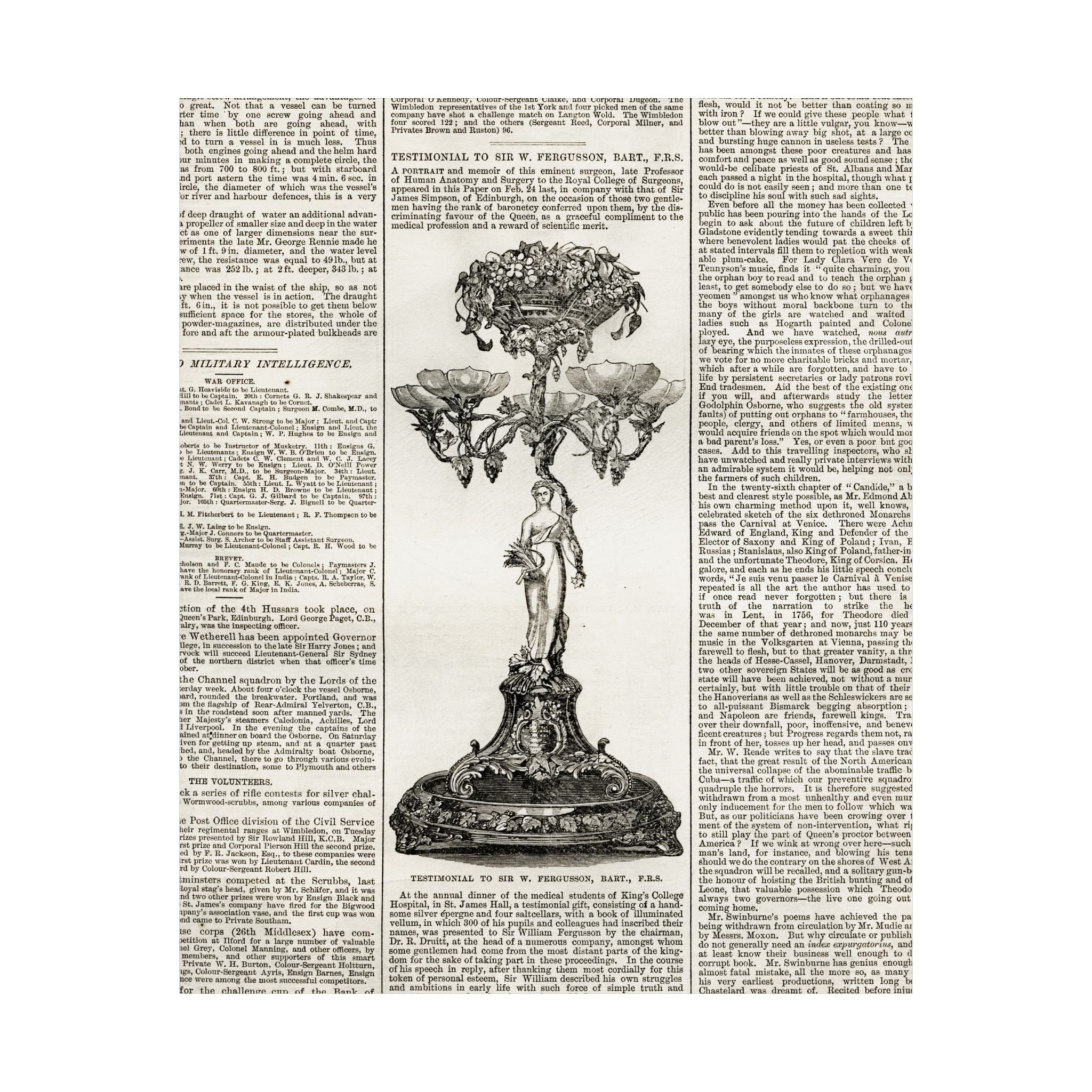 Vintage Botanical Dictionary Poster — Matte Vertical Wall Art