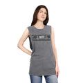 WTF Tattoo Pulse Graphic Tank Top — Stonewash Sleeveless Tee for Edgy Casual Wear