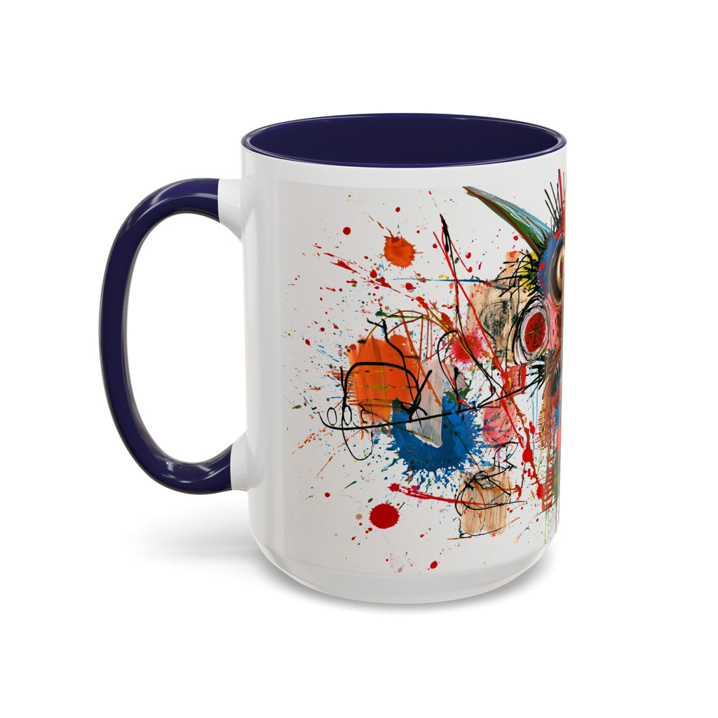 Colorful Abstract Monster Coffee Mug — Vibrant Art Accent Mug (11/15 oz)