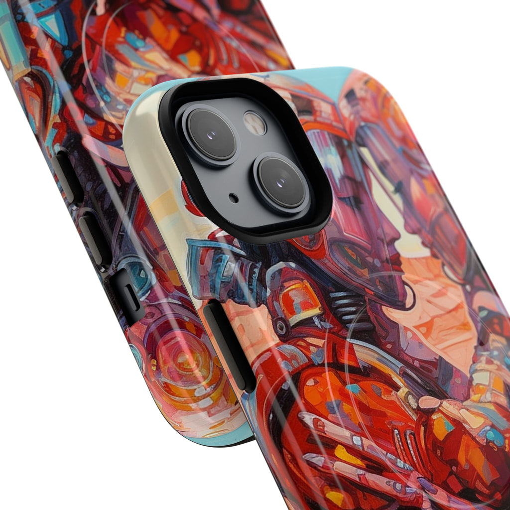 Phone Case — Colorful Futuristic Astronauts Magnetic Tough Case