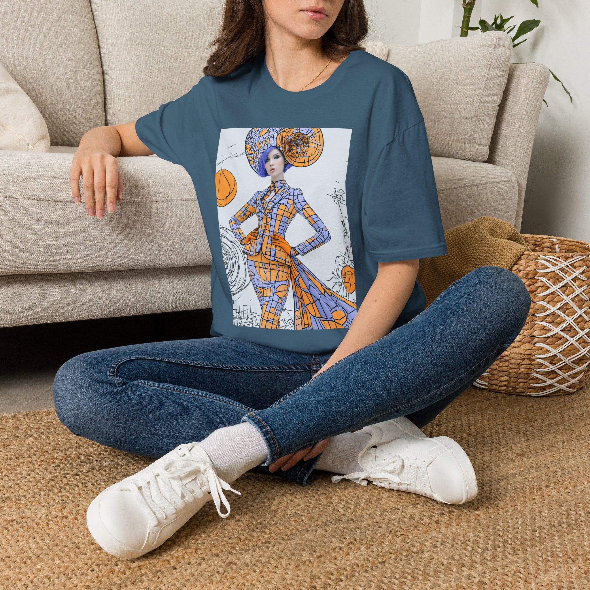 Art Nouveau Pumpkin Fashion T‑Shirt — Stylish Halloween Costume Tee
