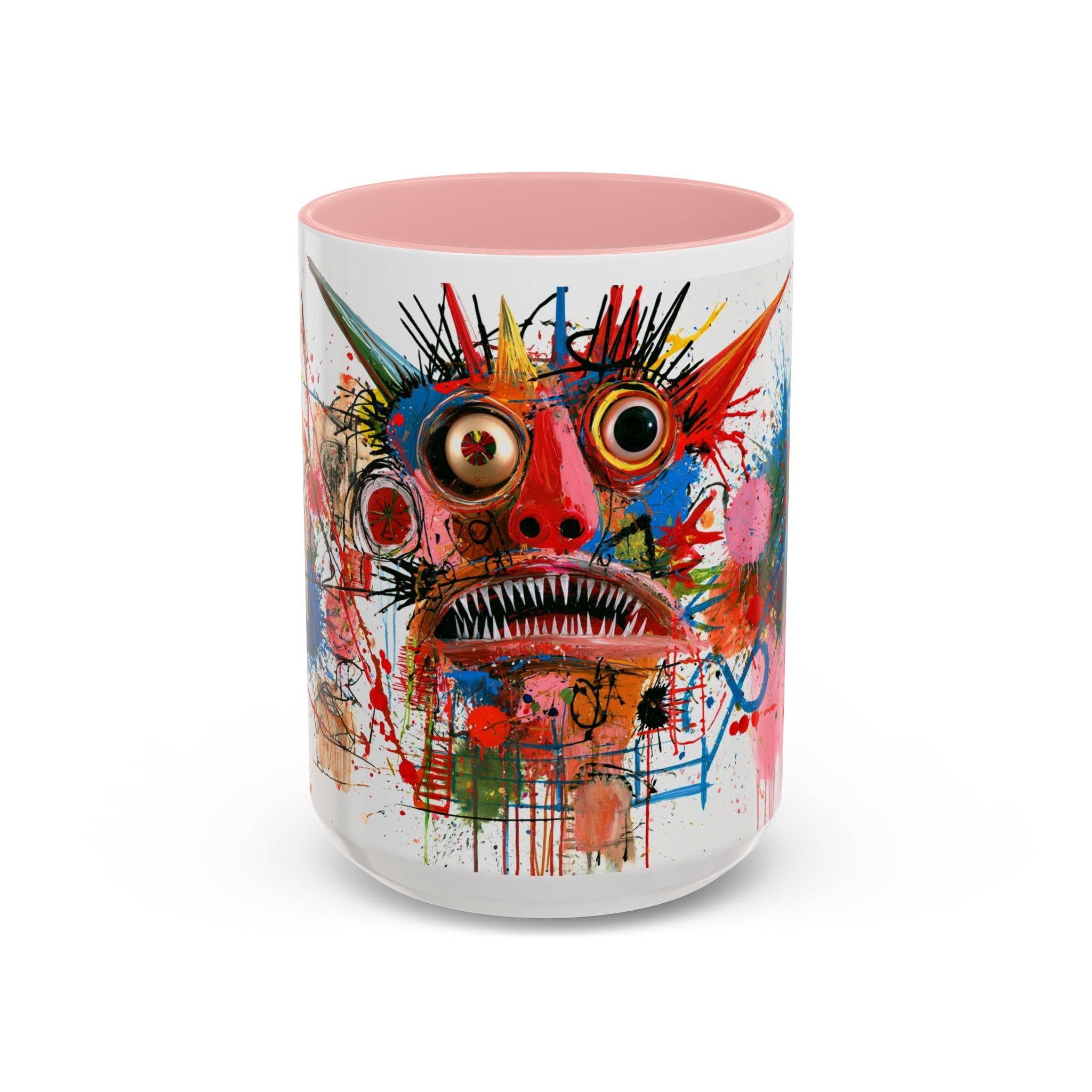 Colorful Abstract Monster Coffee Mug — Vibrant Art Accent Mug (11/15 oz)