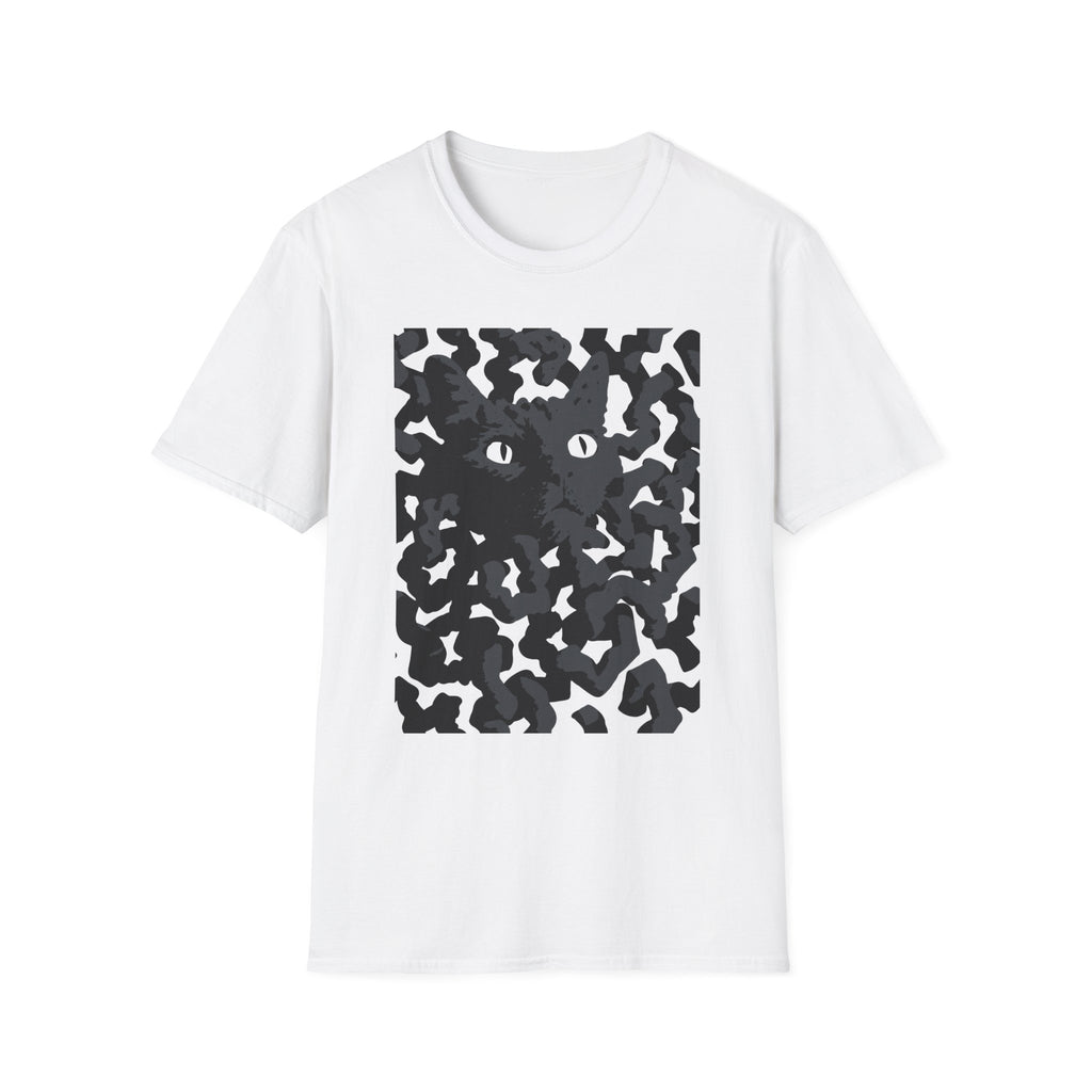 Black Cat Camouflage Graphic T‑Shirt