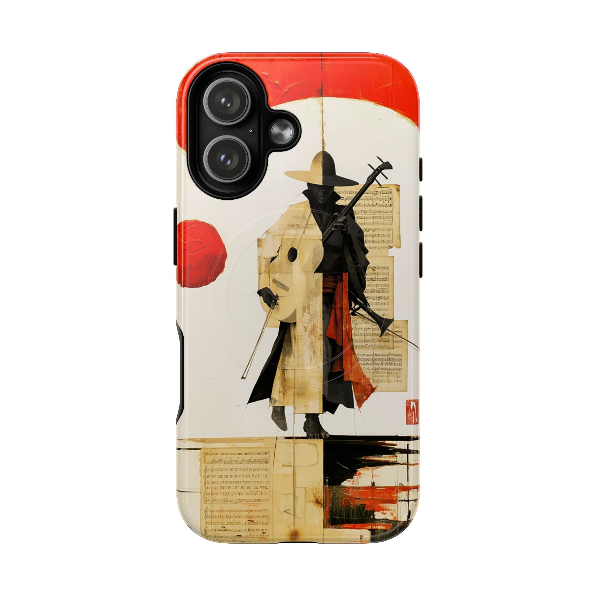 Samurai Shadow Tough Magnetic Phone Case — Japanese Ink Art Design