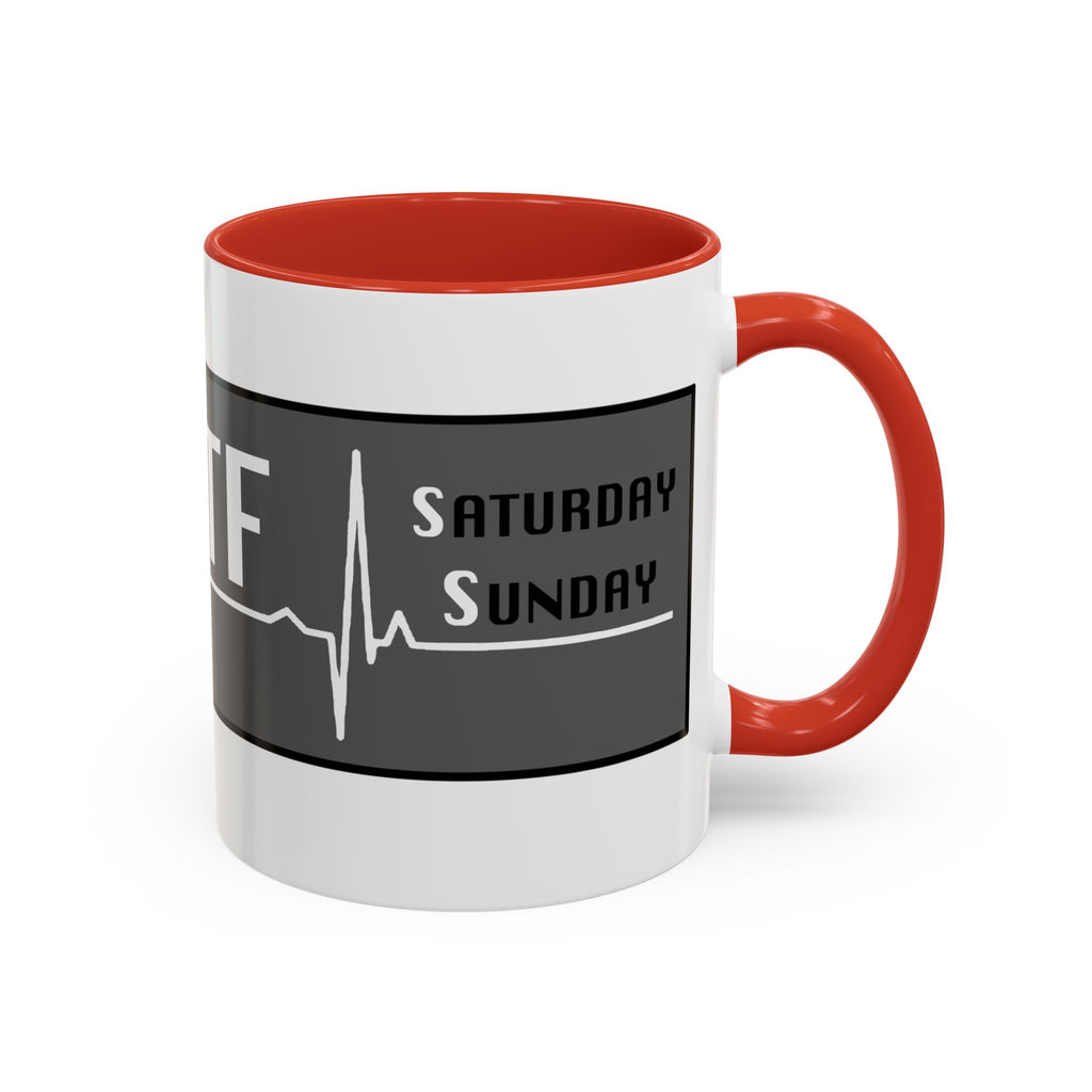 Coffee Mug — WTF (Weekend Heartbeat) Funny Weekend Nurse Gift