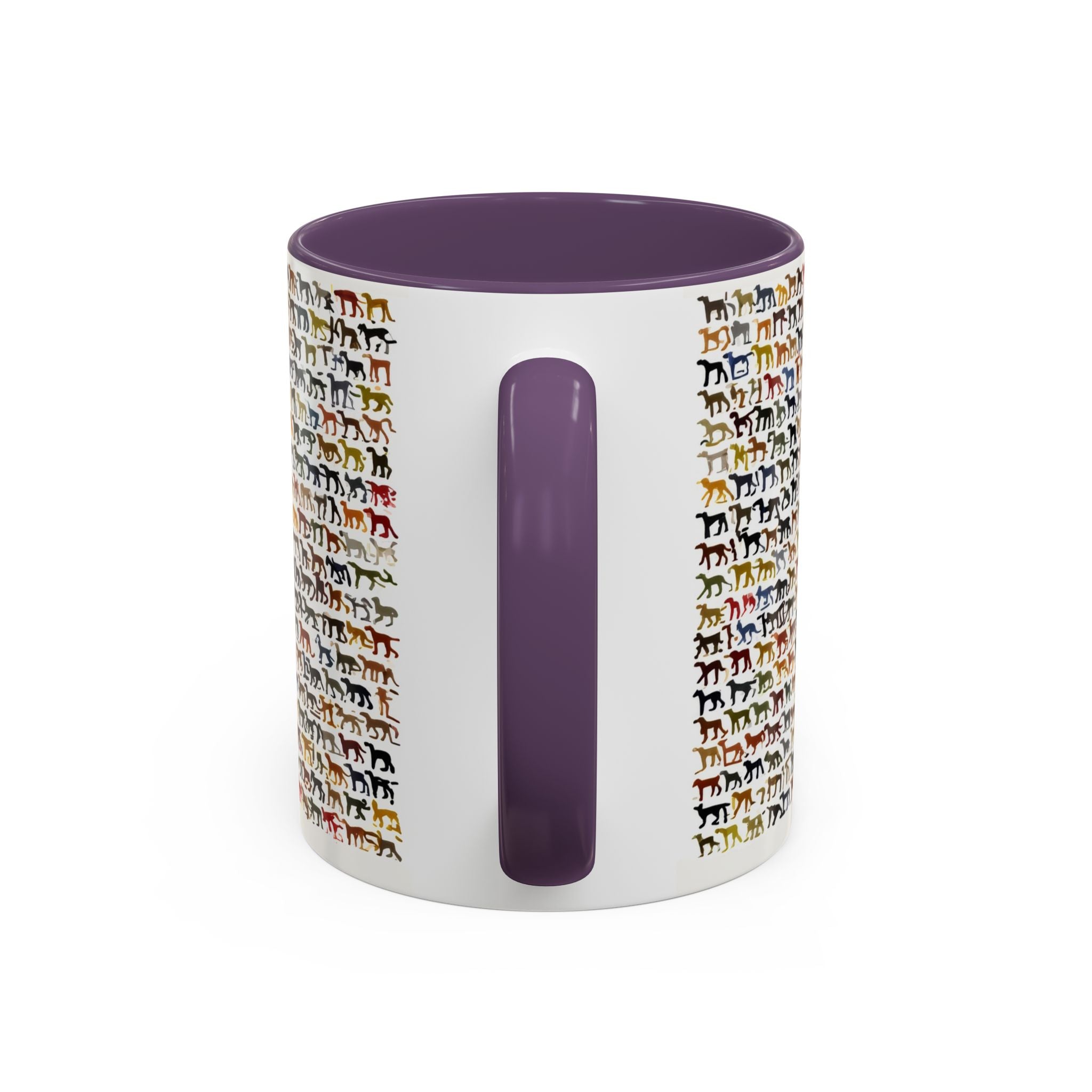 Horse Pattern Accent Coffee Mug — Colorful Mini Horses Design (11/15 oz)