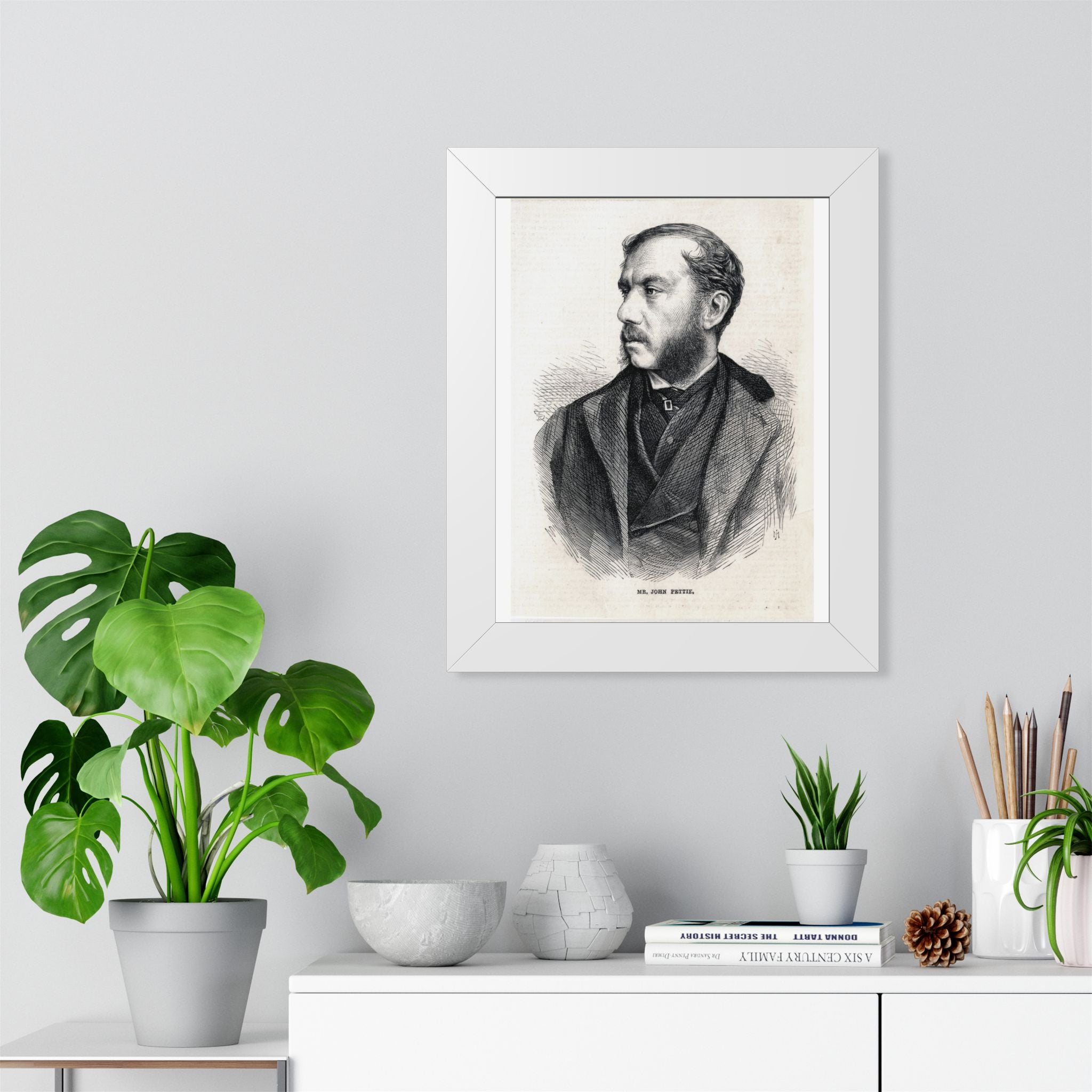 Victorian Gentleman Portrait — Framed Vintage Art Poster