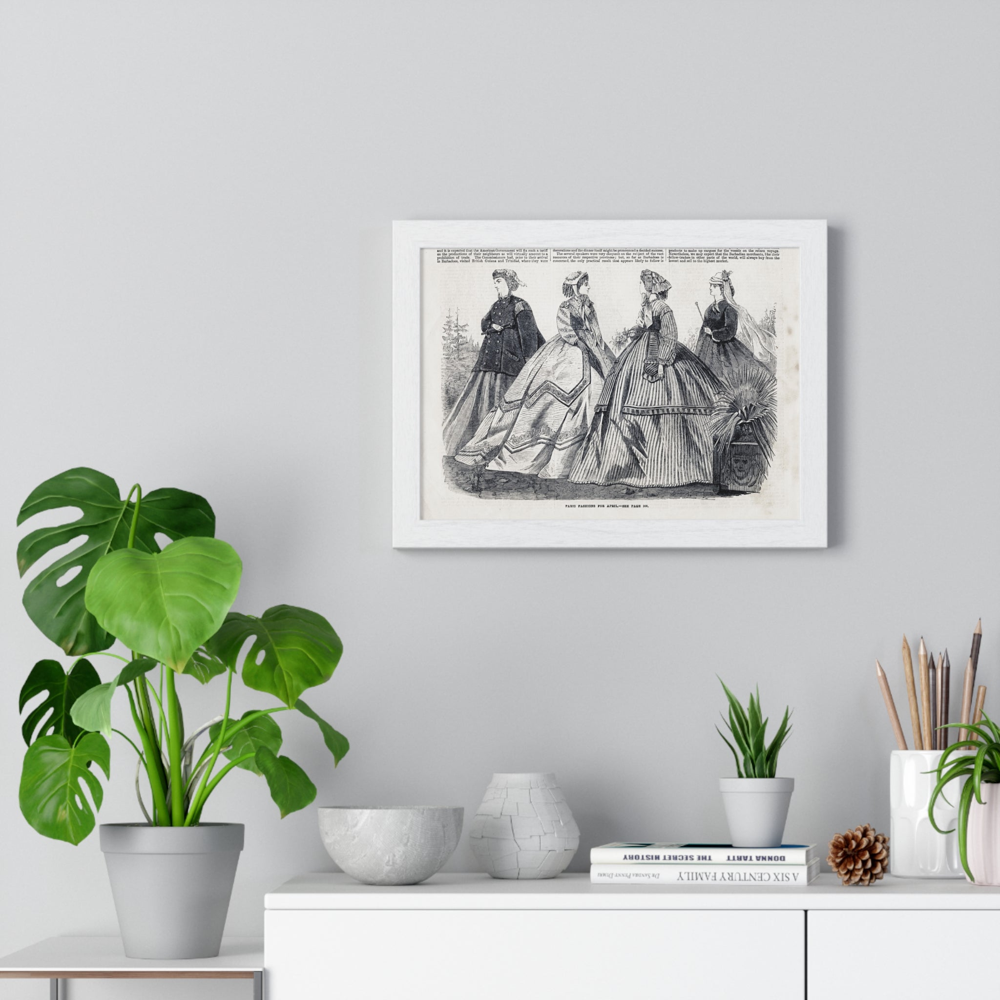 Victorian Fashion Print Poster – Vintage 19th Century Costume Illustration Wall Art
