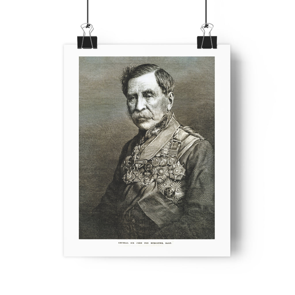 Vintage Military Portrait Poster — Antique Officer Illustration Wall Art