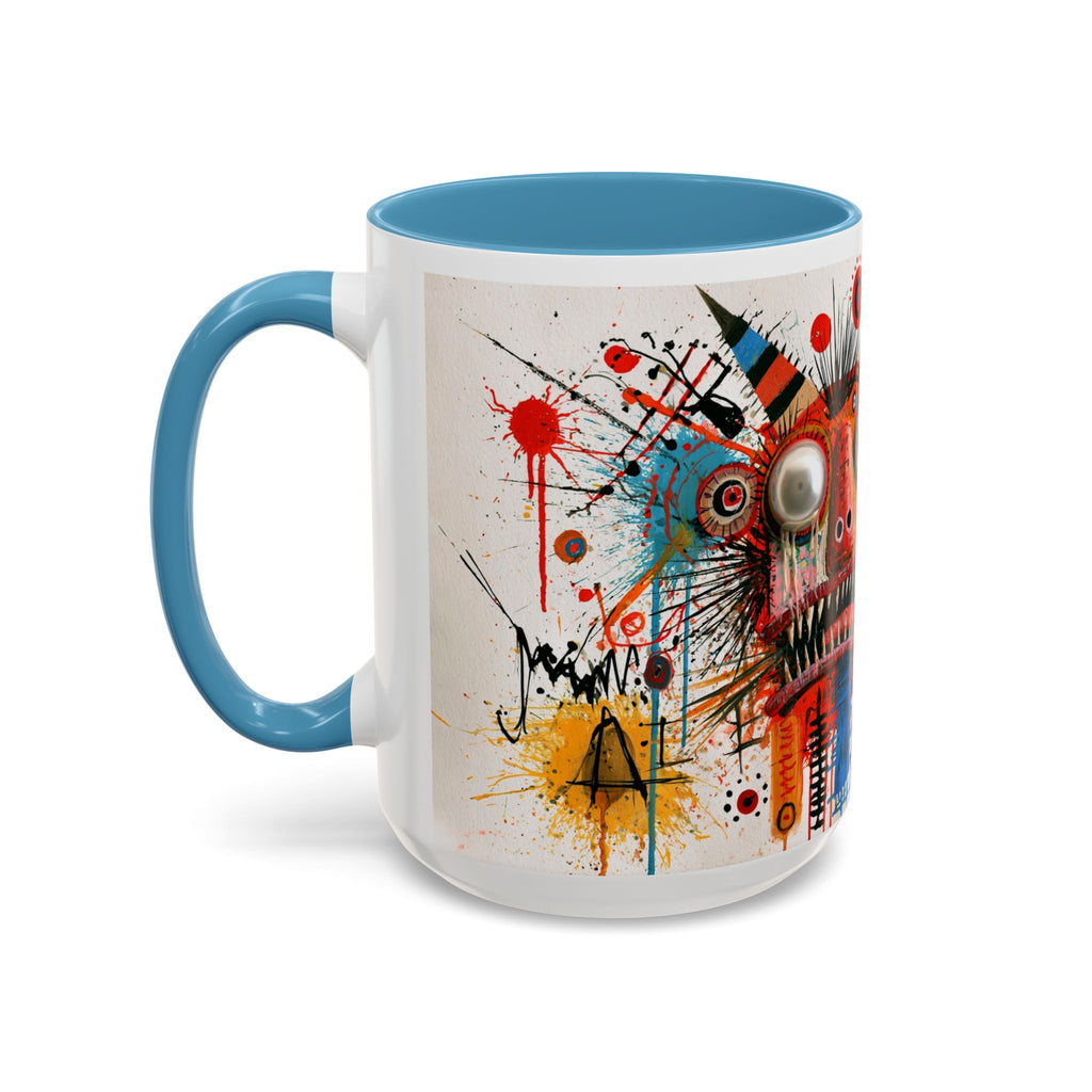 Abstract Monster Art Coffee Mug — Colorful Graffiti-Style Accent Mug (11/15oz)