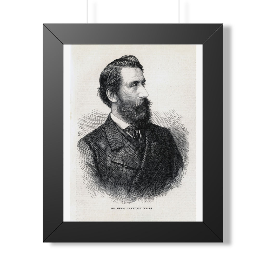 Framed Poster — Vintage 19th-Century Gentleman Portrait, Classic Black & White Wall Art