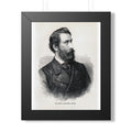 Framed Poster — Vintage 19th-Century Gentleman Portrait, Classic Black & White Wall Art