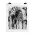 Abstract Smoke Floral Poster — Black & White Botanical Wall Art (Rolled Poster)