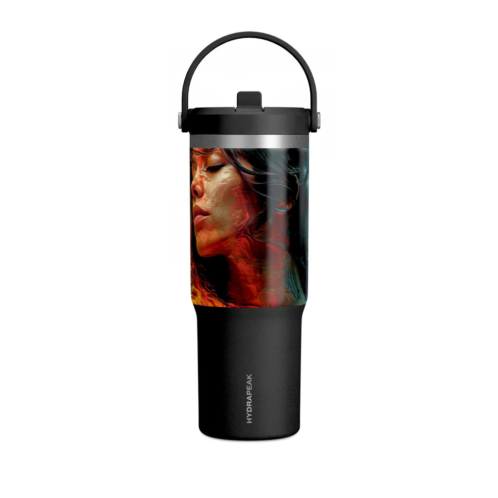 Artistic Portrait 32oz Nomad Tumbler – Double Exposure Face Travel Mug