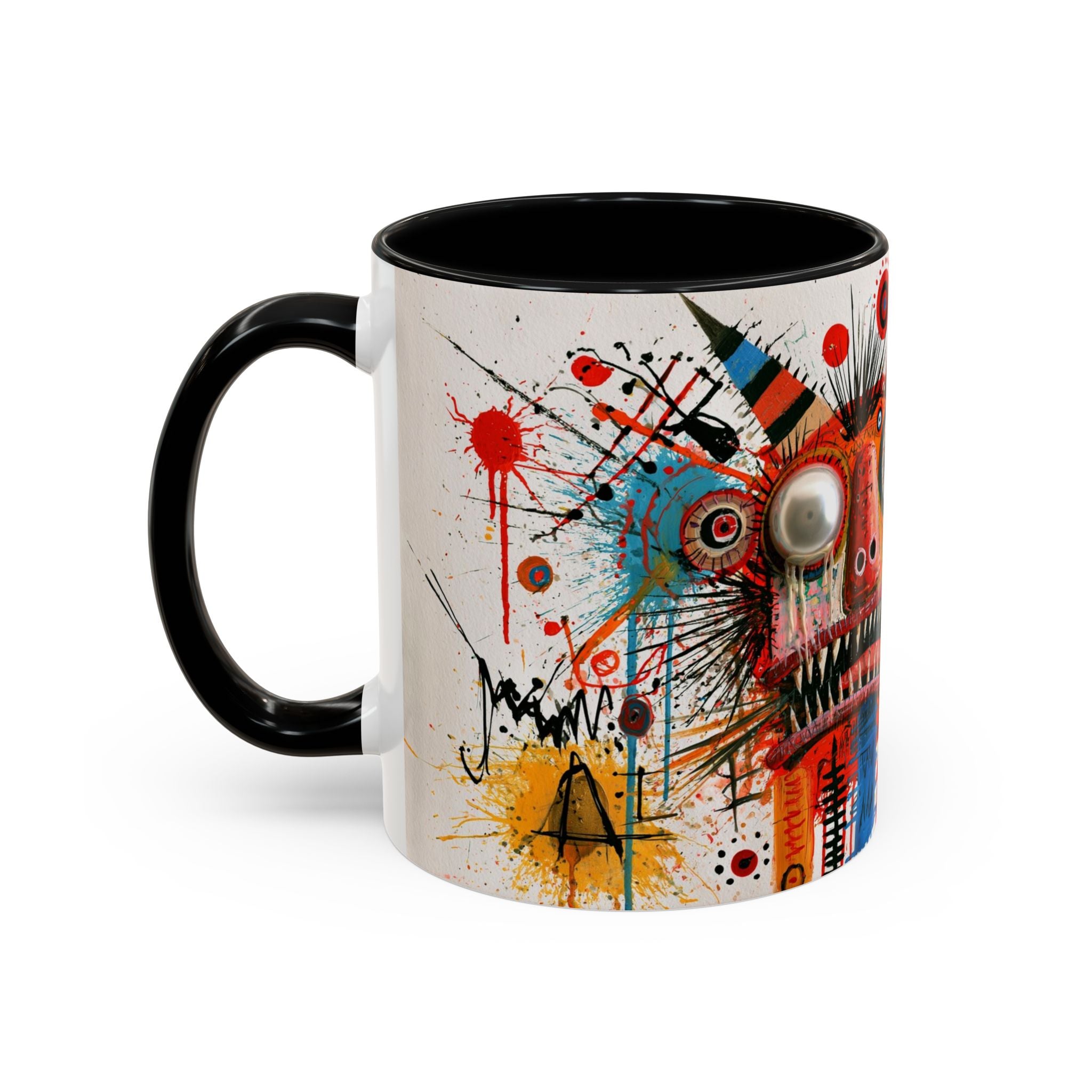 Abstract Monster Art Coffee Mug — Colorful Graffiti-Style Accent Mug (11/15oz)