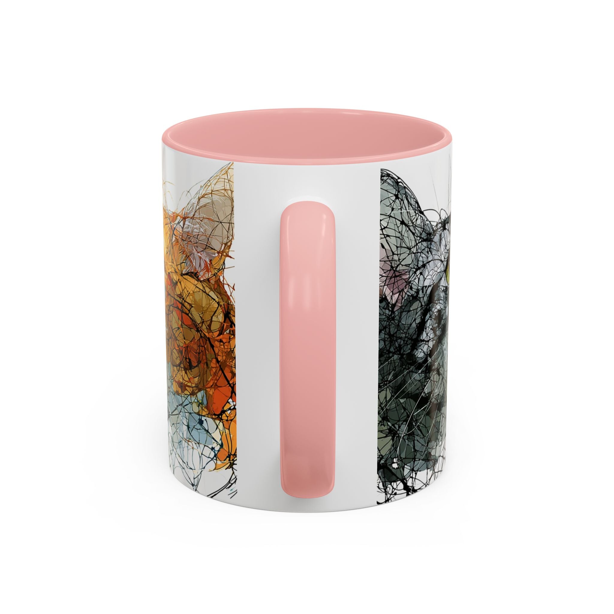 Artistic Orange Tabby Cat Accent Coffee Mug — 11/15oz