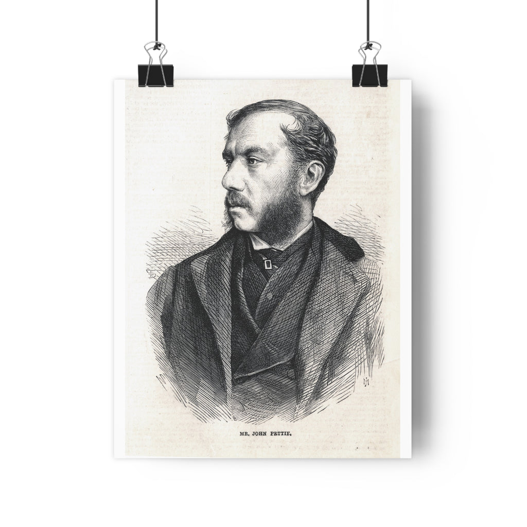Vintage Portrait Poster — Antique Engraving Wall Art of 19th Century Gentleman