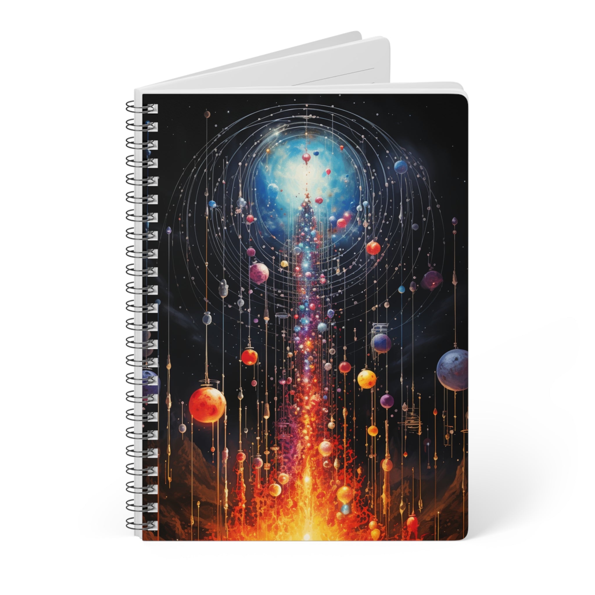 Cosmic Ascension A5 Wirobound Notebook — Space Art Journal