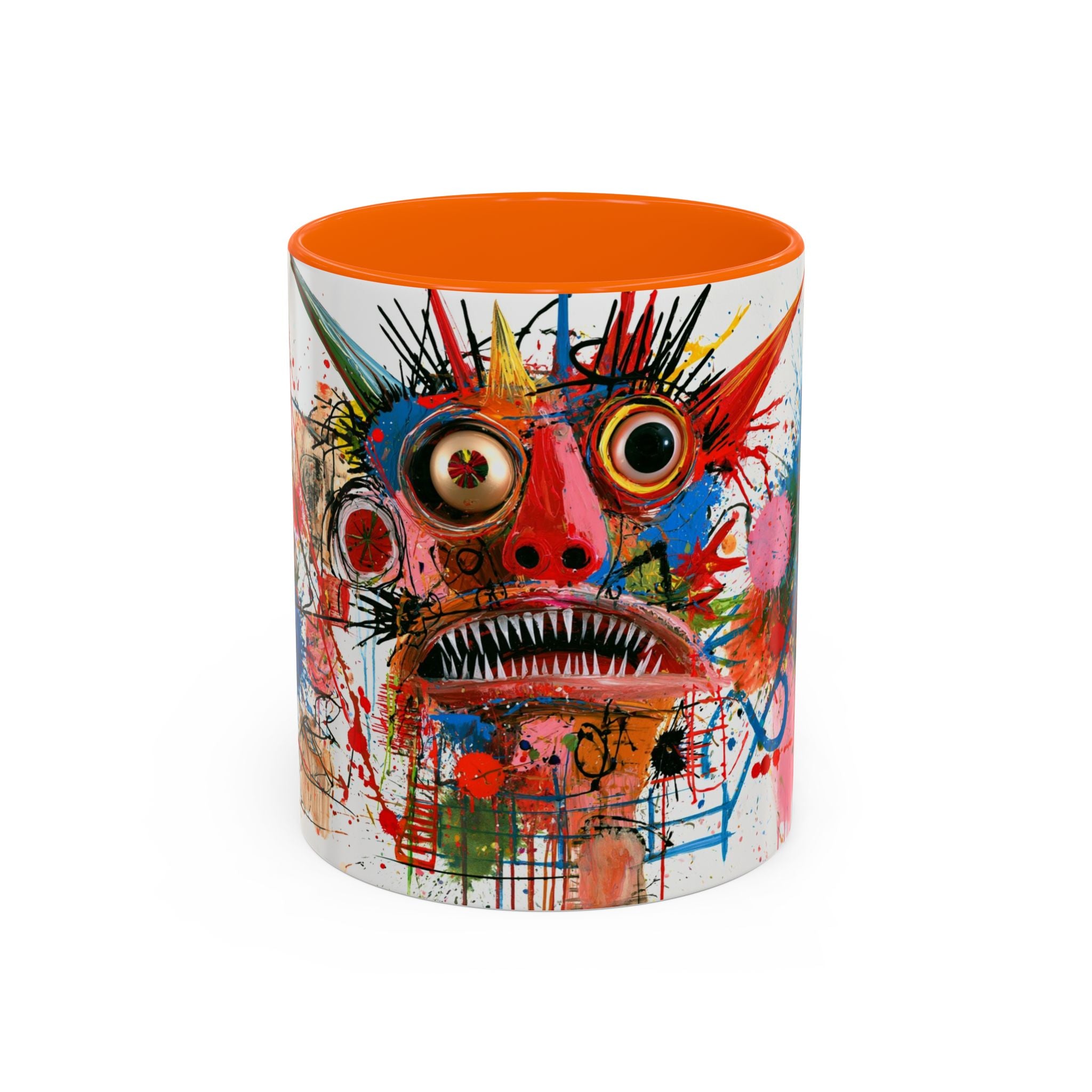 Colorful Abstract Monster Coffee Mug — Vibrant Art Accent Mug (11/15 oz)