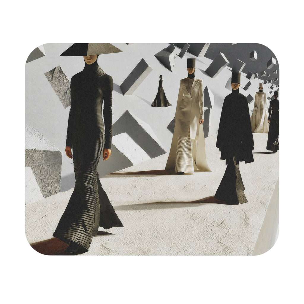 Avant-Garde Fashion Mouse Pad – Minimalist Runway Art Desk Mat